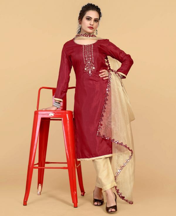 TCVT NAIRA South Silk Exclusive Designer Dress Material